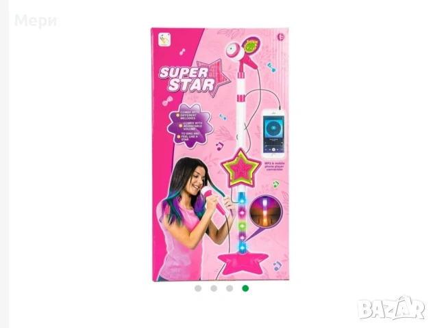 Детски микрофон на стойка, снимка 4 - Музикални играчки - 54019375