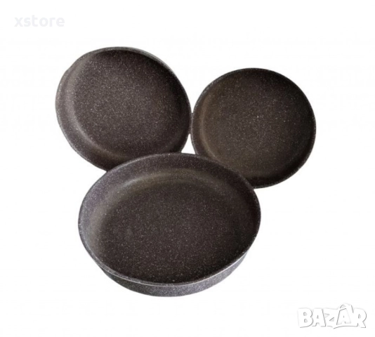 Комплект от 3бр алуминиеви тави с незалепващо покритие, снимка 2 - Съдове за готвене - 52794438