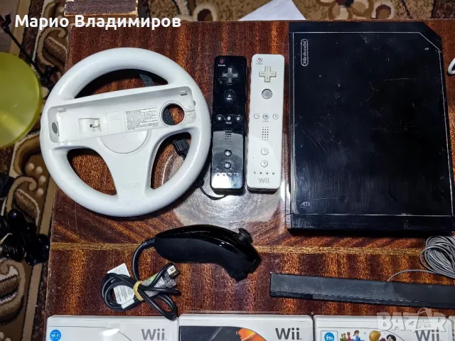 Nintendo Wii Black + Mario kart, NFS, снимка 10 - Nintendo конзоли - 49602207