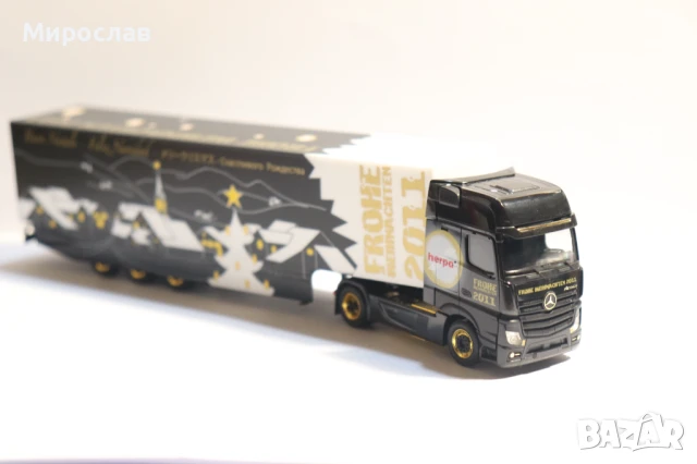 HERPA H0 1/87 MERCEDES BENZ ACTROS  KАМИОН МОДЕЛ ВЛЕКАЧ ТИР, снимка 7 - Колекции - 51158599