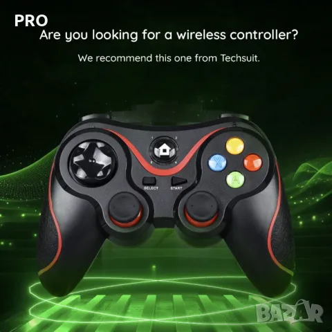 Безжичен Гейминг Контролер Син Techsuit Wireless Bluetooth Controller за Android Windows Nintendo, снимка 5 - Аксесоари - 49191248