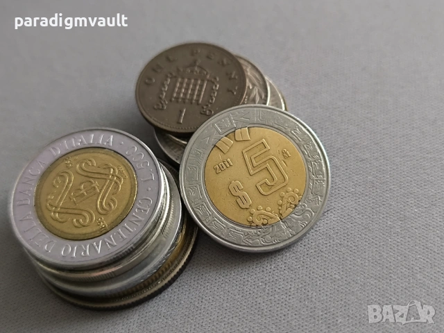 Монета - Мексико - 5 песо | 2011г.