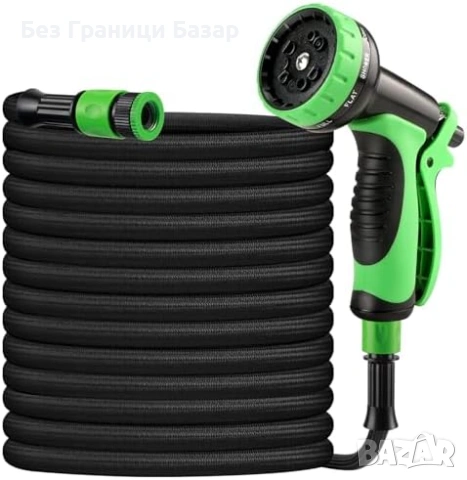 Нов Градински маркуч 30.48 м разтегателен с пистолет 10 функции пръскачка градина двор