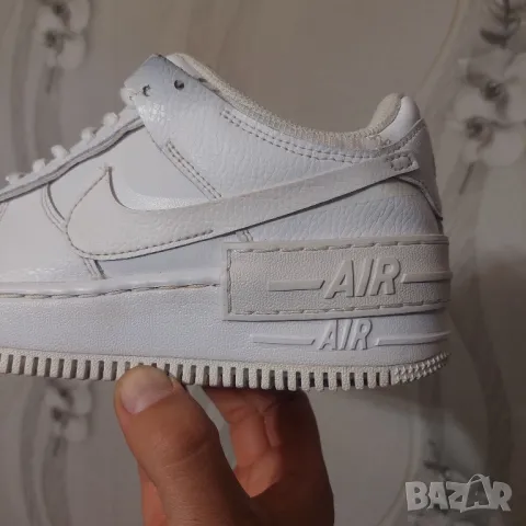 NIKE AIR FORCE 1 Shadow Triple White оригинални маратонки номер 38 , снимка 10 - Маратонки - 47454110