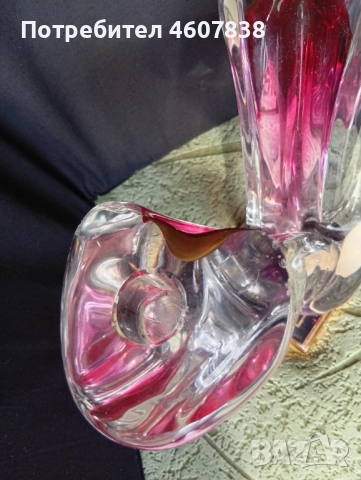 Свещник кристал 18-24 см масивен, снимка 5 - Декорация за дома - 52546313