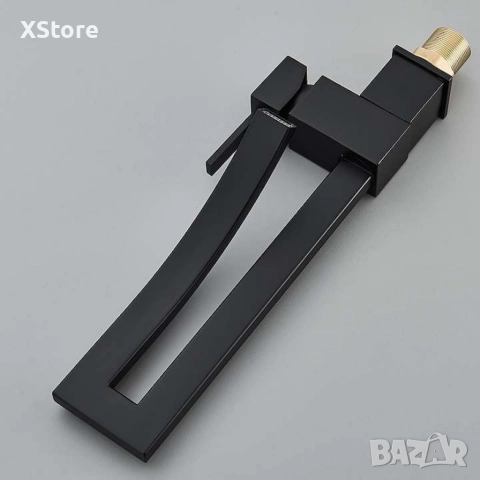 Смесител за мивка модел водопад, матов, черен, снимка 9 - Смесители - 52588666