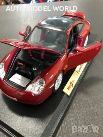 Метална колекционерска количка MAISTO PORSCHE 996 TARGA 1:18 НОВА, снимка 7 - Колекции - 47123254