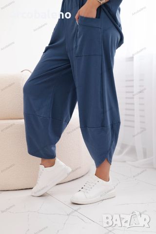 Дамски памучен комплект блуза + панталон, 13цвята , снимка 6 - Комплекти - 46468554