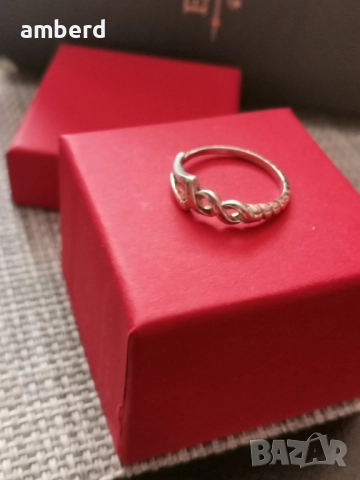 Нежен и елегантен сребърен пръстен - модел R116, снимка 3 - Пръстени - 52139467