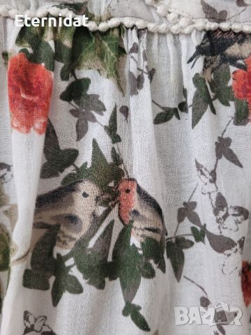 Памучна блуза на цветя ХЛ/ххл , снимка 3 - Тениски - 46386782