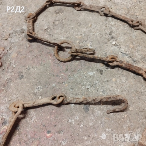 стара кована верига за огнище 207 см, снимка 2 - Други ценни предмети - 53417374