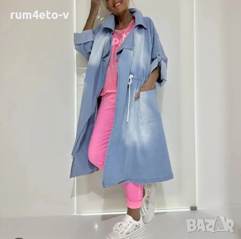 Дънково манто, снимка 2 - Палта, манта - 54151041