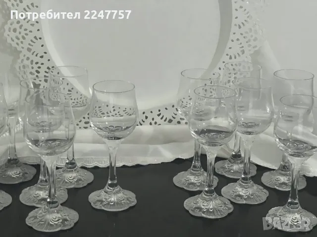 Кристални чаши за ракия Rosenthal, снимка 1 - Чаши - 49602152