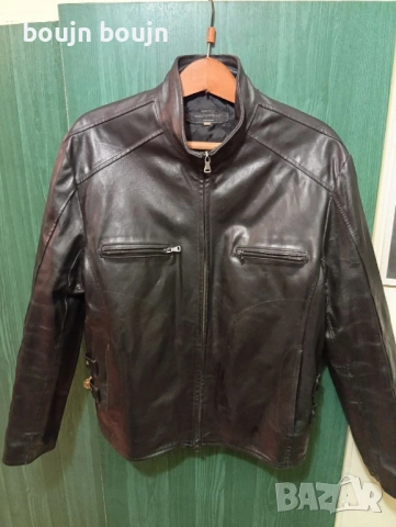 Оригинално Италианско яке Vera Pelle 100% кожа, Винтидж,мъжко size L ,отлично състояние, снимка 2 - Якета - 53168584
