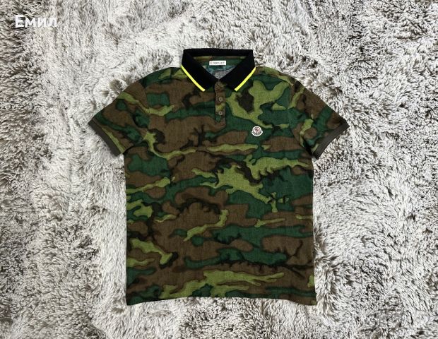 Мъжка тениска Moncler Maglia Polo Cotton T-Shirt, Размер S, снимка 2 - Тениски - 46410000