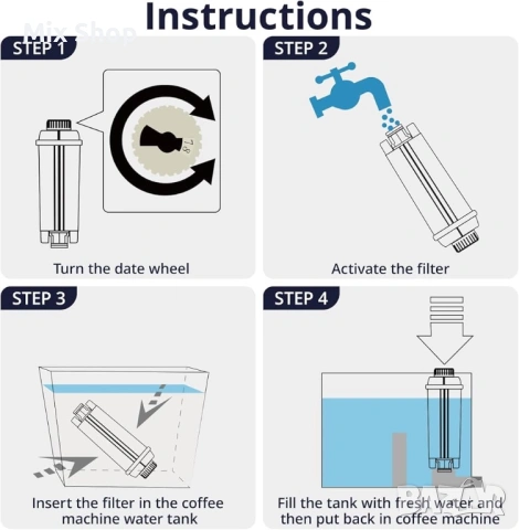 Нов Пакет от 8 филтъра за вода iRhodesy, съвместими с Delonghi DLSC002, снимка 7 - Кафемашини - 53796799