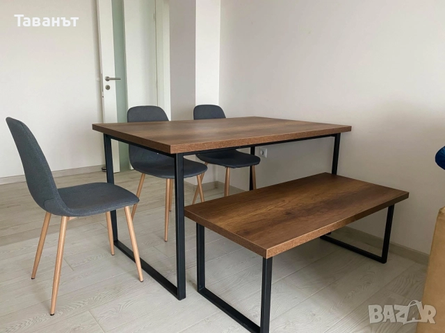 Ръчно правени маса и пейка, снимка 3 - Маси - 52578700