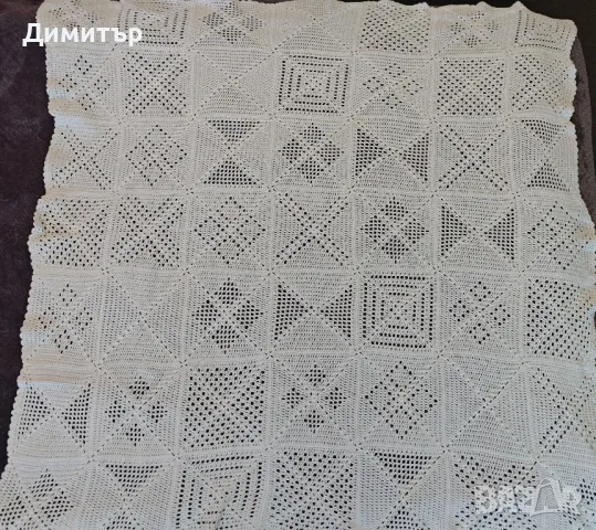 Неупотребявана плетена покривка , снимка 3 - Декорация за дома - 49695121