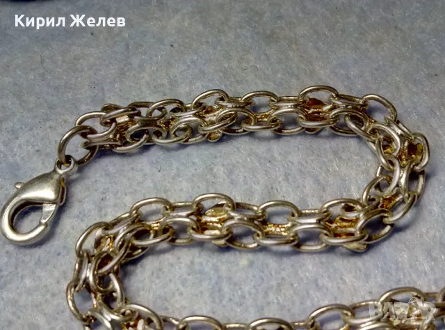 ДЕБЕЛО ПОСРЕБРЕНА АРТ ГРИВНА от БЛАГОРОДНА СТОМАНА РОМАНТИЧНА ВИНТИДЖ ПЛЕТКА със СЪРЧИЦА 49279, снимка 14 - Гривни - 49886296