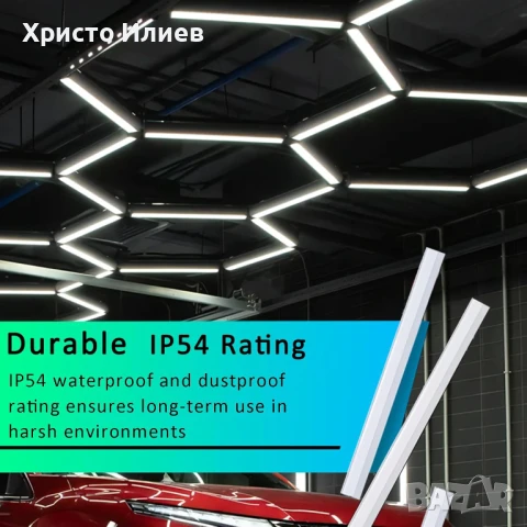 Осветление за гараж голяма LED Лед лампа за магазин фризьорски салон студио , снимка 6 - Лед осветление - 51195818
