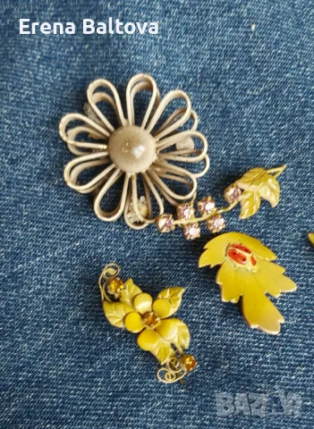 🌼🌸💛🍀 Брошка  винтидж украшения, снимка 7 - Други - 49621295