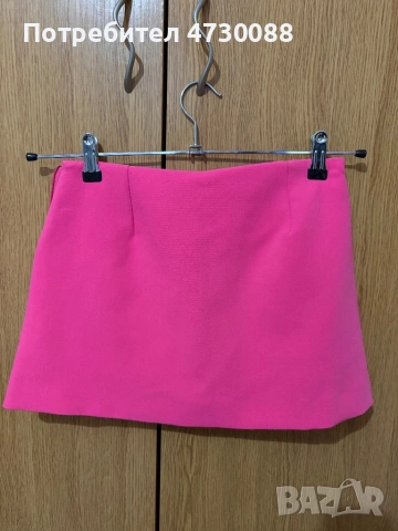 Розова пола-панталонки Zara XS, снимка 2 - Поли - 53383343