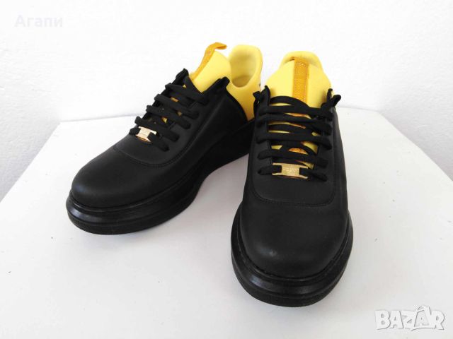 Стилни маркови черно-жълти мъжки обувки № 41 нови