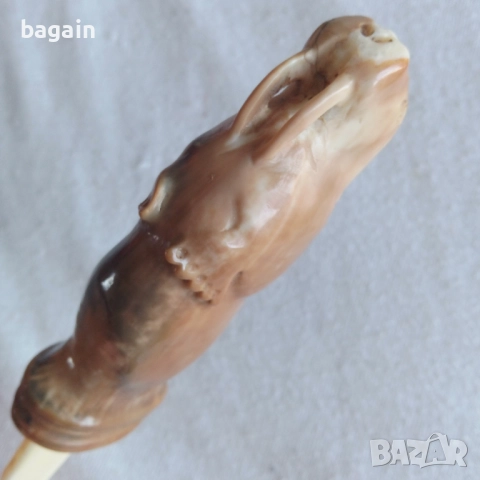 Руска империя. Нож. Моржов зъб., снимка 4 - Антикварни и старинни предмети - 52795437