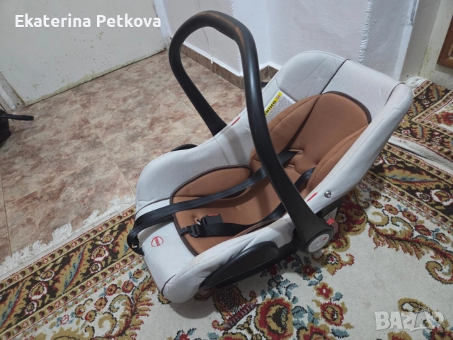 Kikka Boo - Бебешка количка 'Divaina' 3в1 Melange grey + чанта, снимка 6 - Детски колички - 52210618