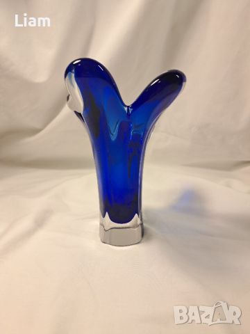 Стъклена ваза, снимка 2 - Вази - 45471072