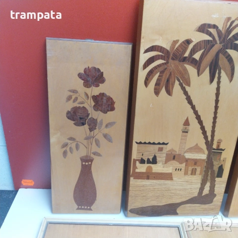 НАЙ ДОБРАТА ОФЕРТА Стари картини ,инкрустация ,дърво "Intarsien Bild", снимка 8 - Картини - 53009661