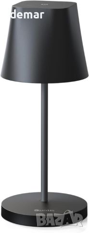 Quntis Акумулаторна безжична настолна LED лампа с възможност за димиране с докосване, черна, снимка 1 - Настолни лампи - 46459832