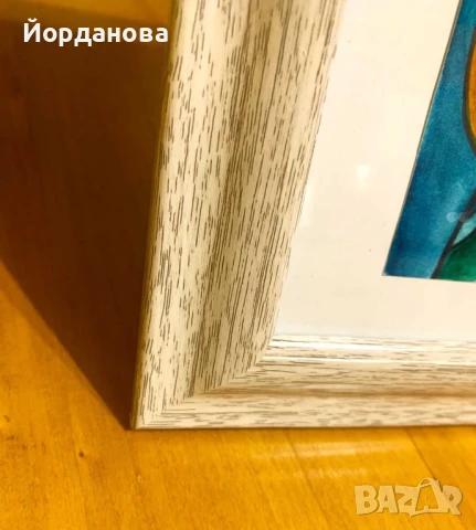 Авторски акварел “Златен лист”, снимка 3 - Картини - 50898790