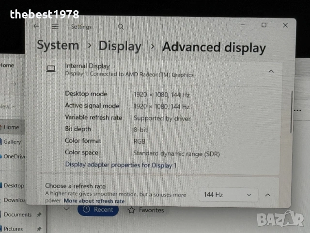 144Hz HP Victus 16`Ryzen 7-5800H/RTX 3060/16GB RAM/512GB SSD/Bang&Olufsen, снимка 11 - Лаптопи за игри - 53039814