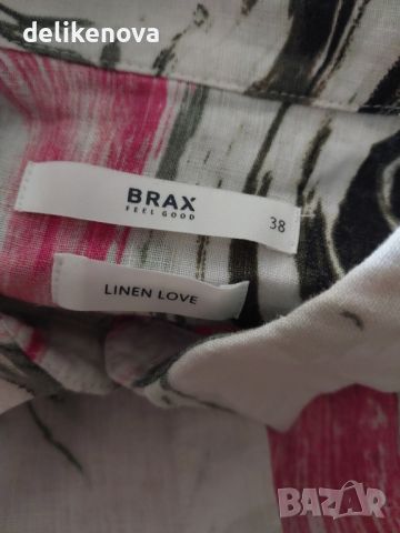 BRAX. Original Size L 100% Лен Страхотна нова риза, снимка 5 - Ризи - 46799544