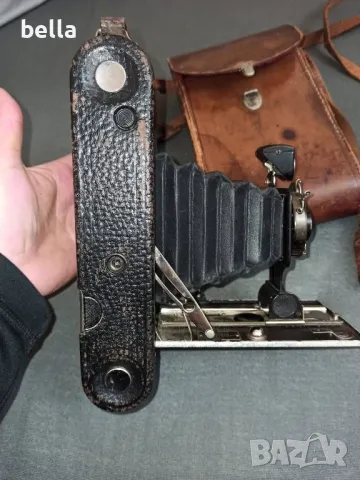 Колекционерски рядък мехов Autographic Kodak Jr. (произведен 1914-1927 и трипод , снимка 7 - Антикварни и старинни предмети - 49196326