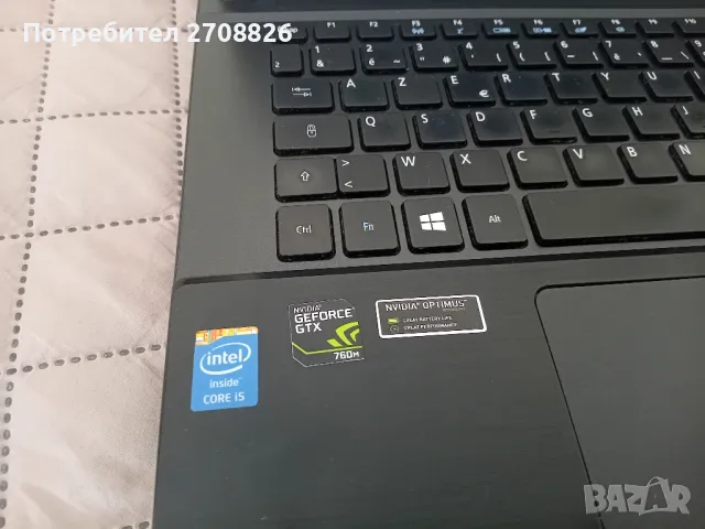 Геймърски лаптоп Acer 17,3 инча Intel Core i5 Ram 12GB Nvidia GTX 760M, снимка 4 - Лаптопи за игри - 47369881