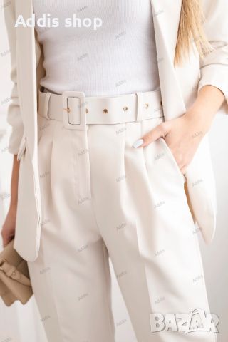 Елегантен дамски комплект сако и панталон, 4цвята , снимка 18 - Костюми - 45795956