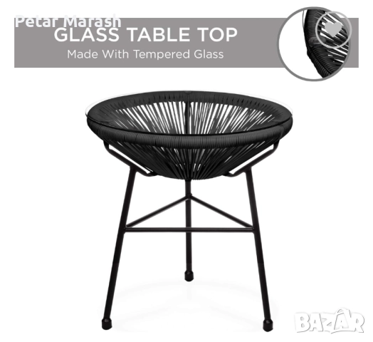 Луксозен Комплект Acapulco от Кафяв Ратан – За Балкон, Веранда и Градина, снимка 13 - Градински мебели, декорация  - 52222910