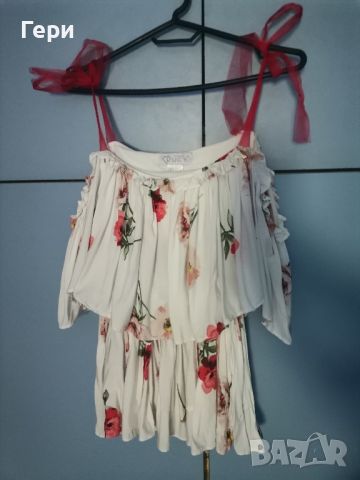 Лятна блузка с голи рамене на Lucy fashion, снимка 1 - Корсети, бюстиета, топове - 46414892