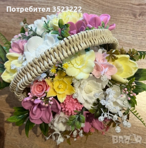 Букет в кошница от ароматни сапуни