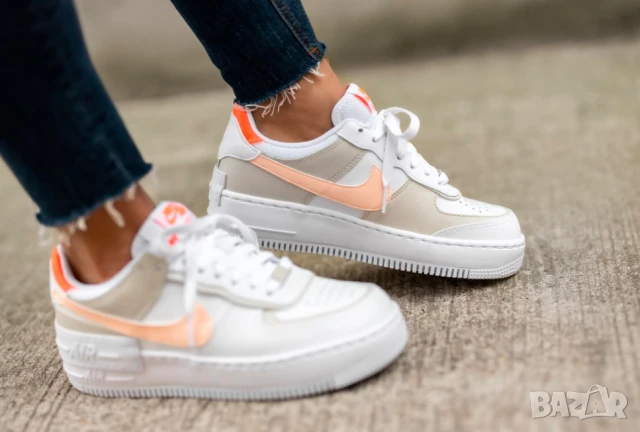 Nike Air Force 1 Shadow номер 40 ,5-41 'White/Crimson Tint/Bright Mango оригинални маратонки , снимка 3 - Маратонки - 50717763