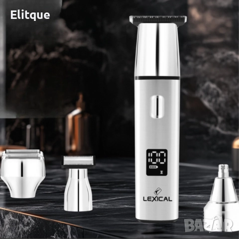 Машинка за подстригване Lexical LHC-5691 4в1 – Професионални резултати у дома с LED дисплей и USB за