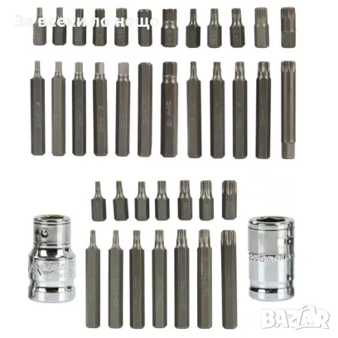 Комплект накрайници в метална кутия – торкс 40 части Mar-Pol, снимка 2 - Други инструменти - 50363903