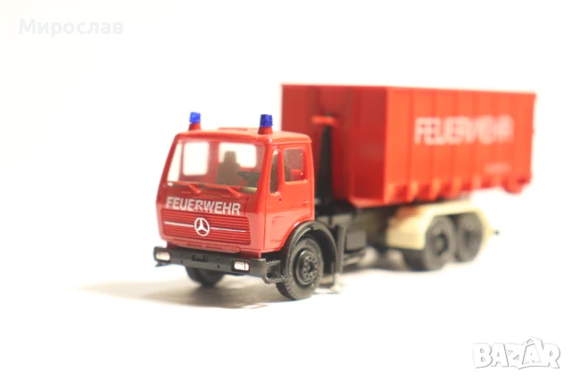 HERPA H0 1/87 MERCEDES КАМИОН МОДЕЛ САМОСВАЛ ПОЖАРНА , снимка 3 - Колекции - 51065599
