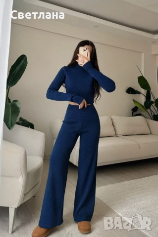 Комплект финно плетиво в ЗЕЛЕНО СИНЬО КАФЯВО , снимка 3 - Комплекти - 52913332