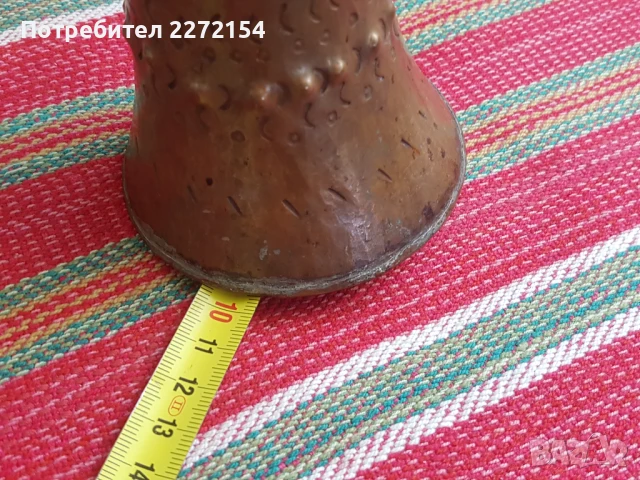 Голямо бакърено джезве , снимка 4 - Антикварни и старинни предмети - 51373118