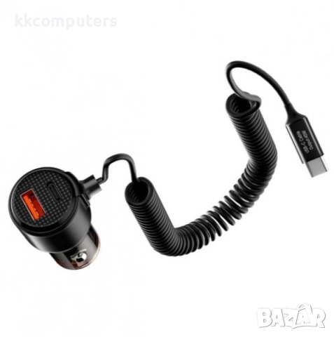 12V Зарядно за автомобил XO-CC59 110W/ PD, USB QC 3.0 / Type-C - кабел / Прозрачен / Баркод : 456504, снимка 3 - Зарядни за кола - 52172526