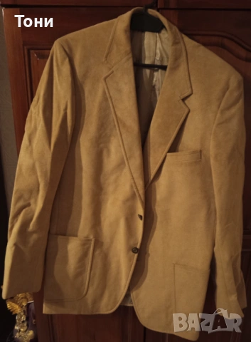Ново Мъжко Сако от Чист Натурален Велур L, снимка 9 - Сака - 53134742
