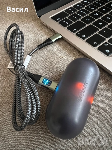 USB-C към USB-C кабел 100 W PD + LED дисплей, снимка 3 - Зарядни за кола - 53259763